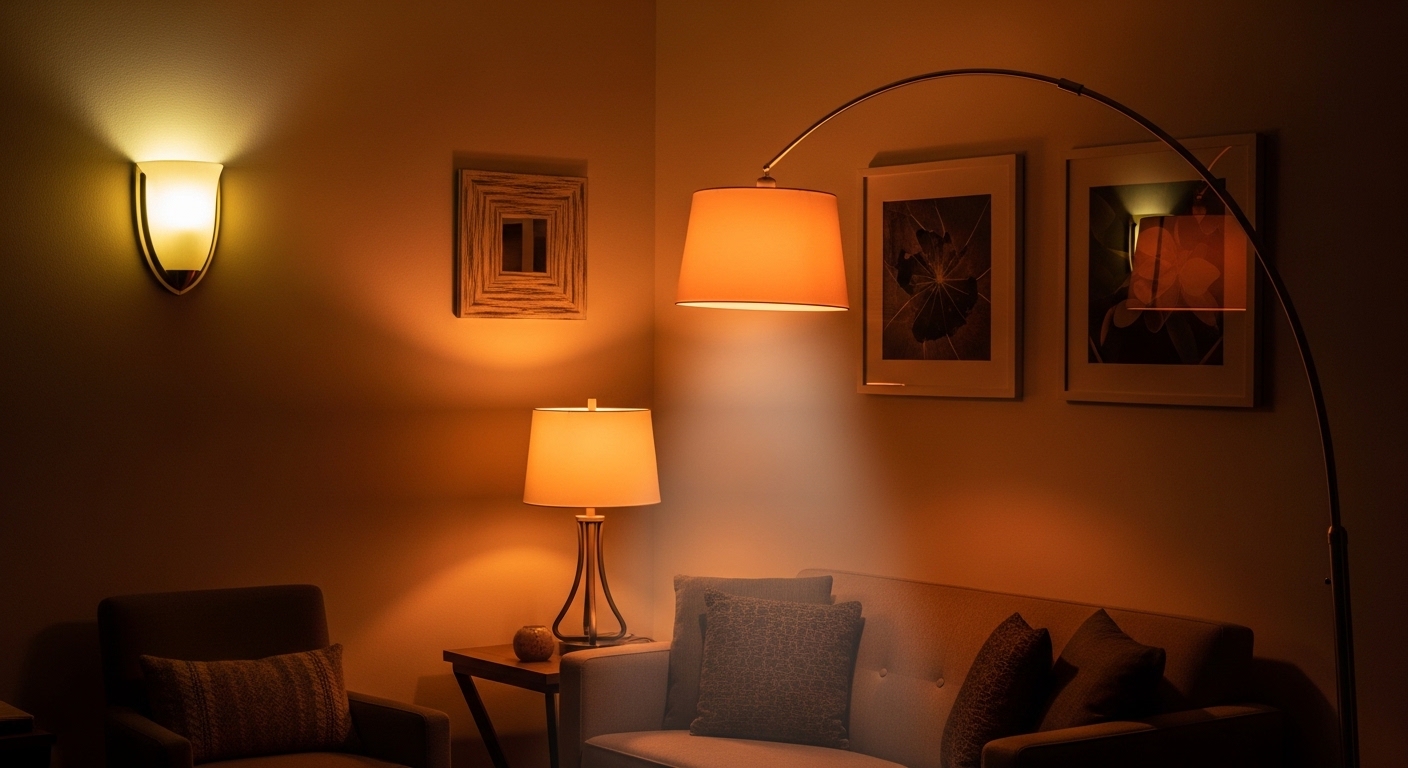 The Living Room Lighting Setup I've Used in Three Different Apartments